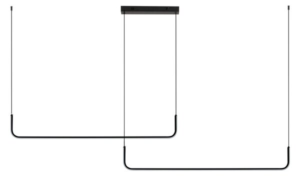LED stmívateln černý moderní lustr Strita
