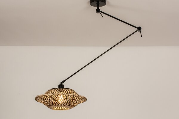 Závěsné svítidlo s ramenem Snap Domenico Black and Dark Taupe 40 (LMD)