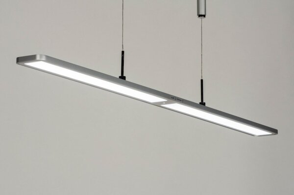 Závěsné stmívatelné LED svítidlo na lanku Neo Silver (LMD)