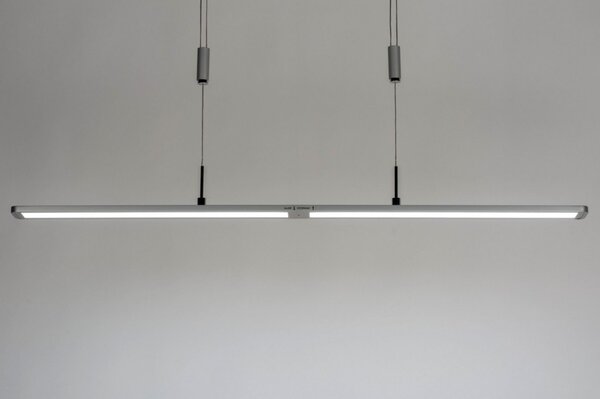 Závěsné stmívatelné LED svítidlo na lanku Neo Silver (LMD)
