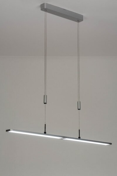 Závěsné stmívatelné LED svítidlo na lanku Neo Silver (LMD)