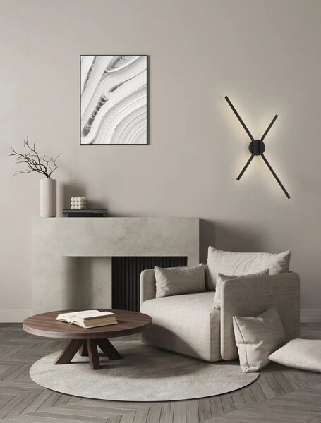Designové LED nástěnné svítidlo Akro černá