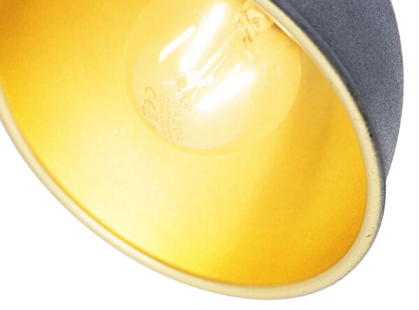 Průmyslová nástěnná lampa betonová s mědí nastavitelná - Liko