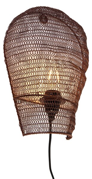 Orientální nástěnné svítidlo bronzové 35 cm - Nidum