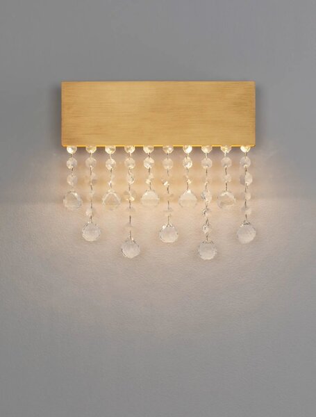 Designové LED nástěnné svítidlo Crista zlatá