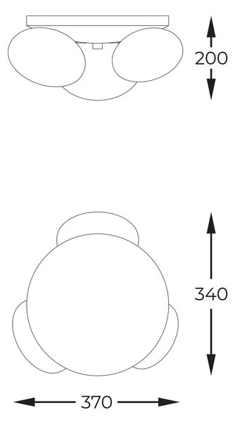 LED stropní svítidlo Omi černá (1190)