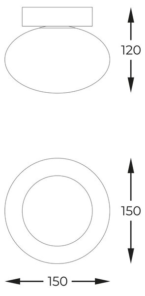 LED stropní svítidlo Omi zlatá (1189)