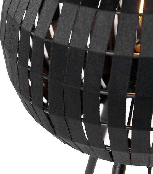 Moderní stolní lampa na stativu černá - Zoë