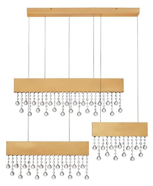 Moderní LED lustr Crista zlatá 150