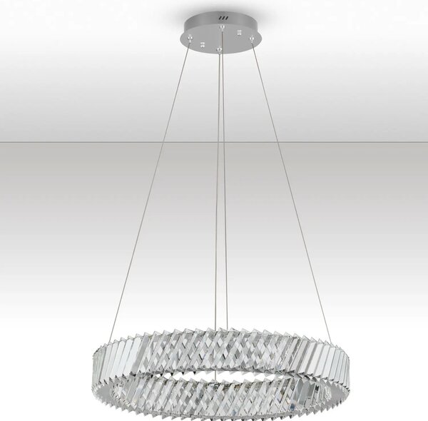 Designový LED lustr Arietta nikl 46W – Šedá