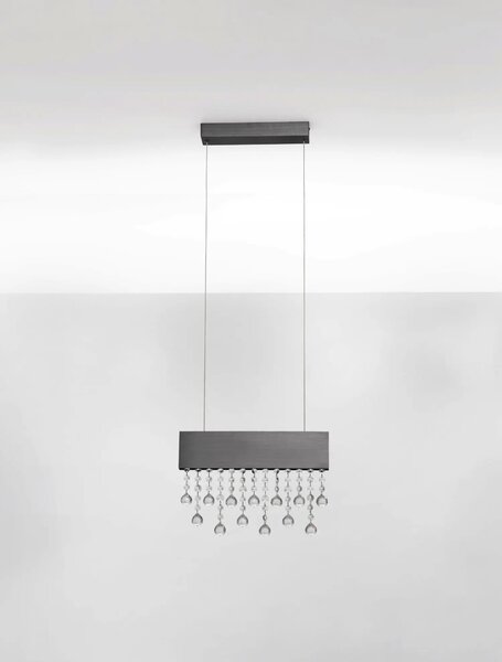 Moderní LED lustr Crista černá 120