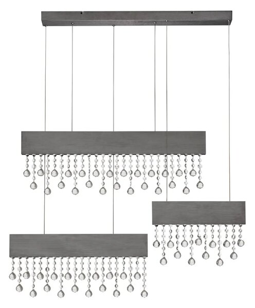 Moderní LED lustr Crista černá 150