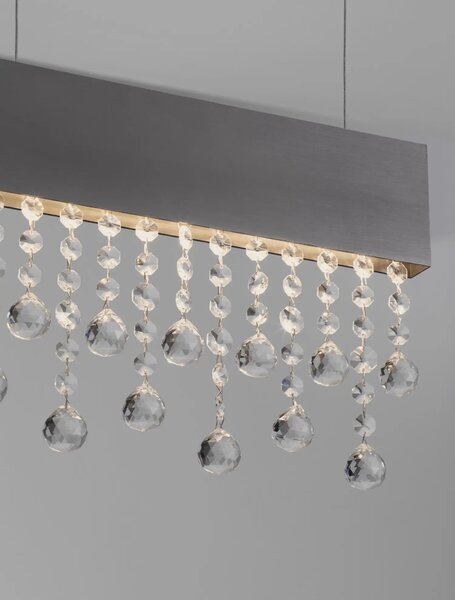 Moderní LED lustr Crista černá 120