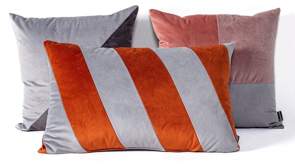 Obdélníkový polštář grey copper