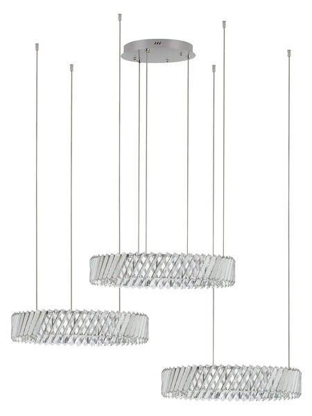 Designový LED lustr Arietta nikl 129W – Šedá