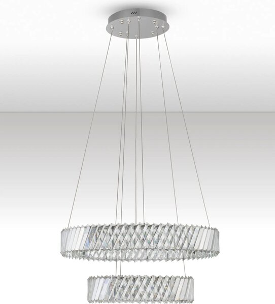 Designový LED lustr Arietta nikl 80W – Šedá