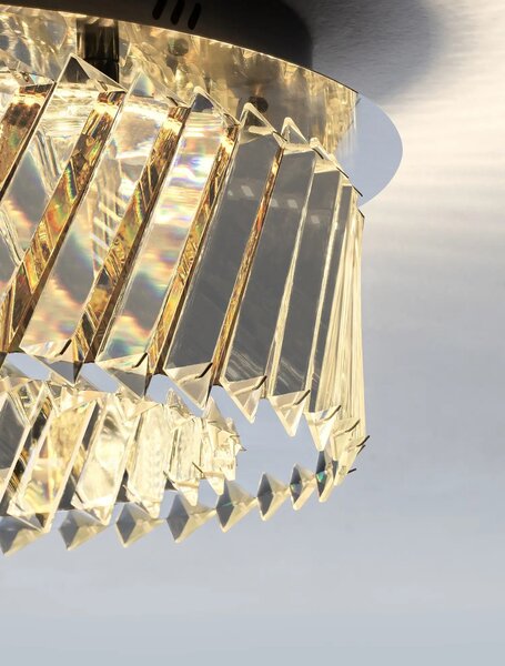 Moderní LED stropní svítidlo Arietta nikl 34W – Šedá