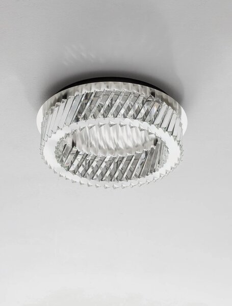 Moderní LED stropní svítidlo Arietta nikl 34W – Šedá