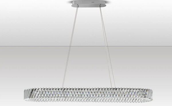 Designový LED lustr Arietta nikl 82W – Šedá