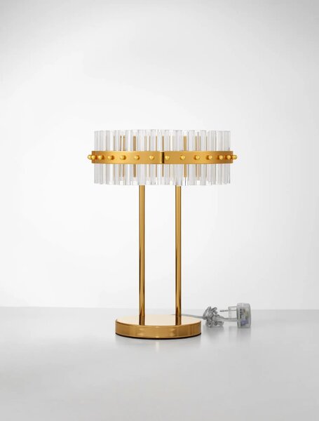 Moderní LED stolní lampa Kezo zlatá