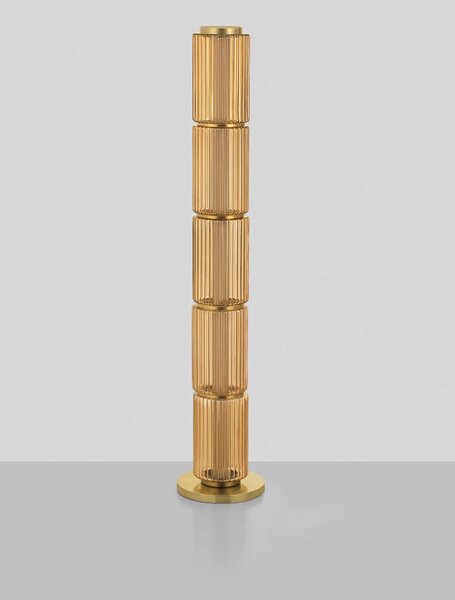 Moderní LED stojací lampa Vesper oranžová