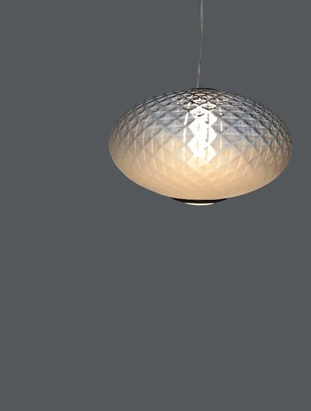 Moderní LED lustr Aora šedá A