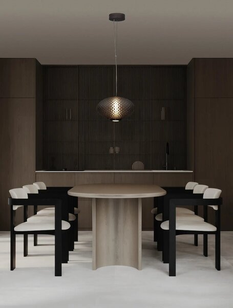 Moderní LED lustr Aora šedá B