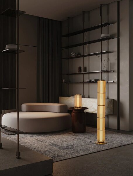 Moderní LED stolní lampa Vesper oranžová