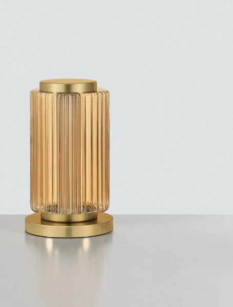 Moderní LED stolní lampa Vesper oranžová