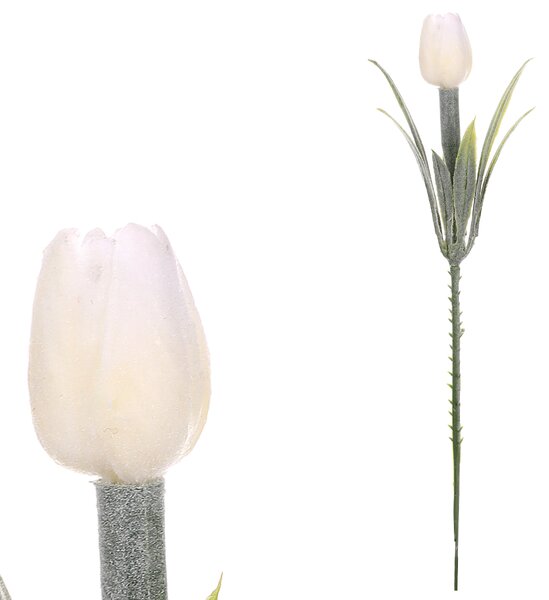 Mini tulipán v krémové barvě - zápich Cena za 1ks Ve svazku 6ks SG6096 CRM
