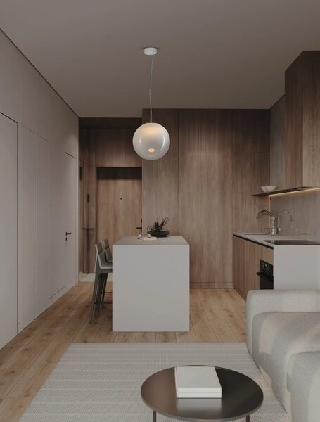 Designový LED lustr Bolita bílá 9W