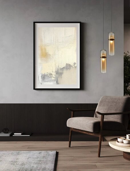Designový LED lustr Norma oranžová 8