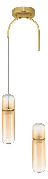 Designový LED lustr Norma oranžová 28