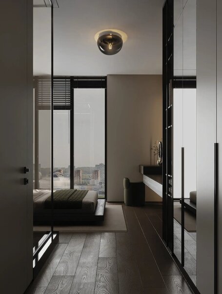 Designové Černé stropní svítidlo Ebony 22