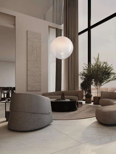 Moderní LED lustr Bolita bílá 15W