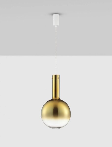 Designový LED lustr Nostos zlatá