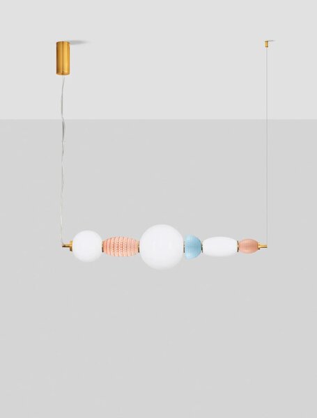 Designový LED lustr Obří Růžová