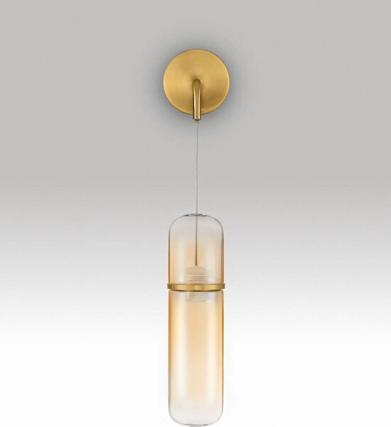 Designové LED nástěnné svítidlo Norma oranžová