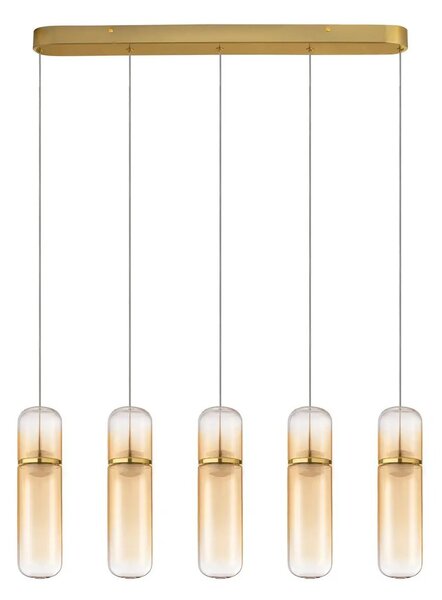 Designový LED lustr Norma oranžová 75