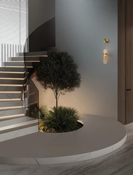Designové LED nástěnné svítidlo Norma oranžová