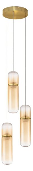 Designový LED lustr Norma oranžová 25
