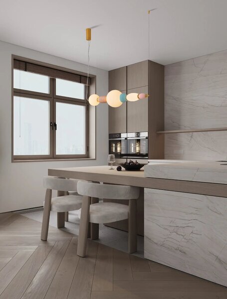 Designový LED lustr Obří Růžová