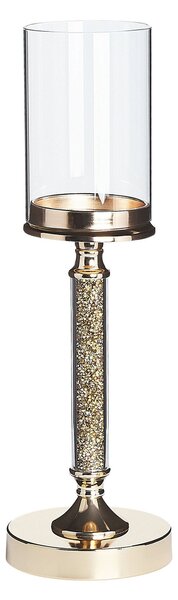 Svícen ABBEVILLE 41 cm Sklo Zlatá