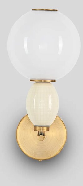 Designové LED nástěnné svítidlo Obří smetanová – Hnědá