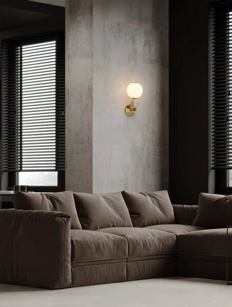 Designové LED nástěnné svítidlo Obří smetanová – Hnědá