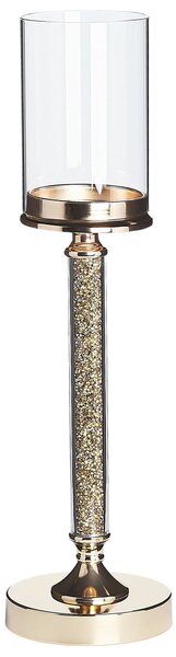 Svícen ABBEVILLE 48 cm Sklo Zlatá