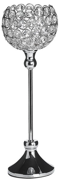 Svícen ESTERNAY 27 cm Kov Stříbrná