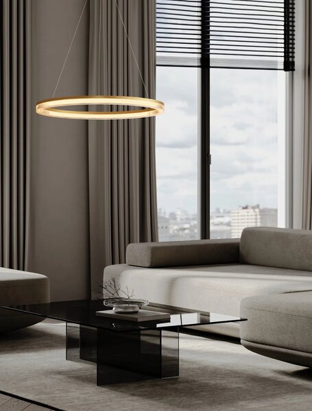 Moderní LED lustr Luana zlatá 1