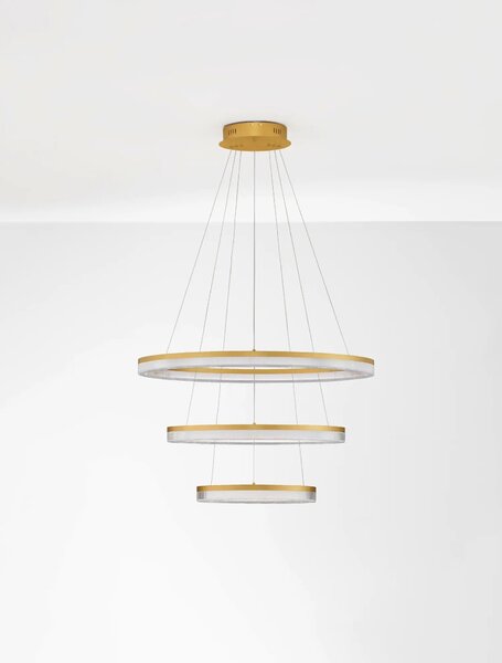 Moderní LED lustr Luana zlatá 3