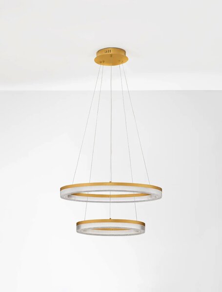 Moderní LED lustr Luana zlatá 2